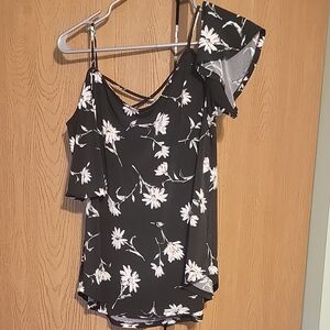Floral Black Women's Top